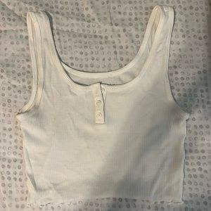 American eagle tank top white cropped XS